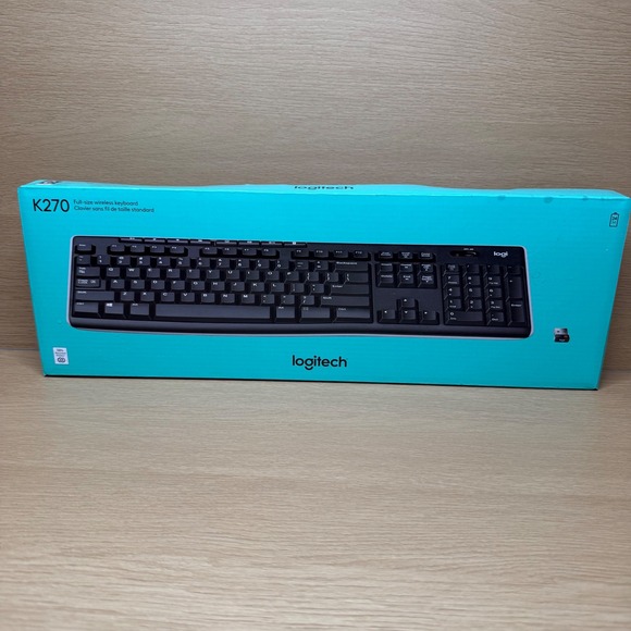 Logitech Other - Logitech K270 Full-Size Wireless Keyboard Black USB Unifying Receiver New‎ NIB